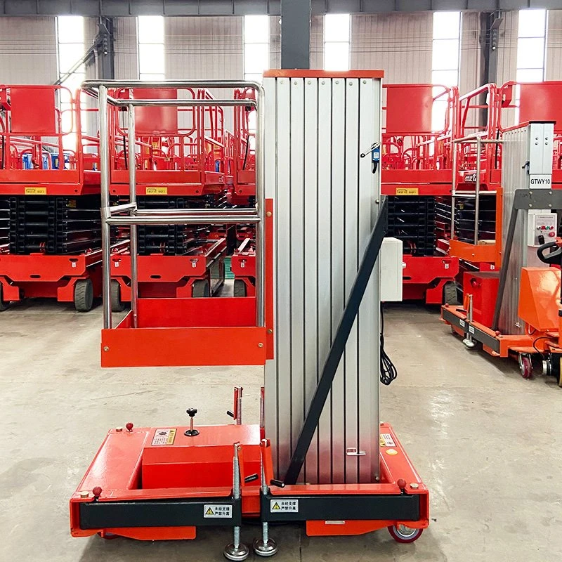 Elevación de mástil vertical de aleación de aluminio